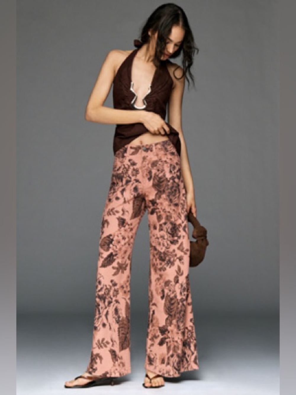 Anthropologie Pilcro Adi Mid-Rise Clean-Hem Flare Wide Leg Pants in Sz 23-24 XXS - Picture 2 of 15
